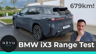 BMW iX3 Real World Range test - 8.5 hrs Driving, 679km Trip!