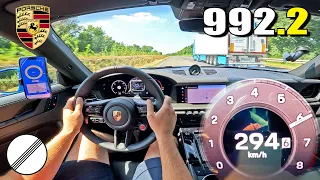 TOP SPEED with the BASE PORSCHE 911 (2026) 992.2