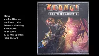 Klong! Ein Deckbau-Abenteuer vom Schwerkraft-Verlag - Review / Test - Die Brettspieltester
