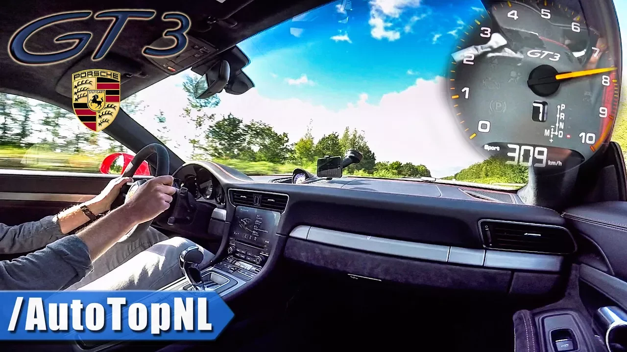 309km/h!! Porsche 911 GT3 991.2 AUTOBAHN DRIVE by AutoTopNL