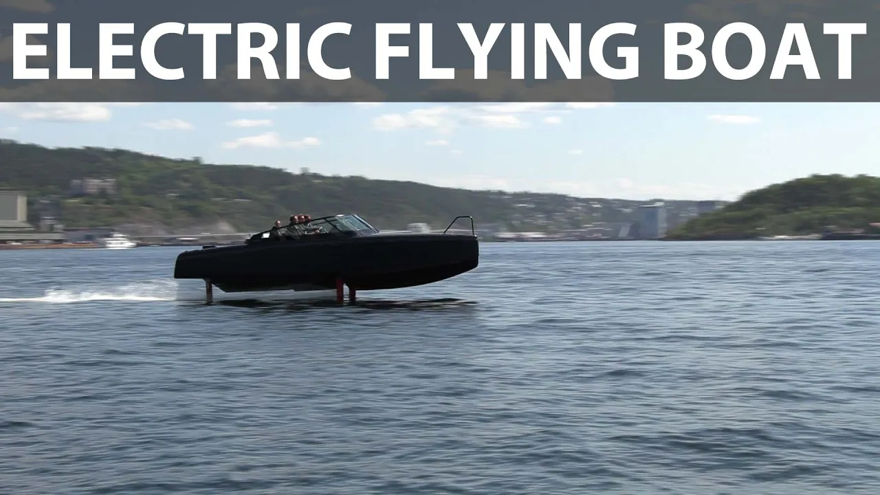 Candela C-8 electric hydrofoil boat with 69 kWh Polestar 2 battery