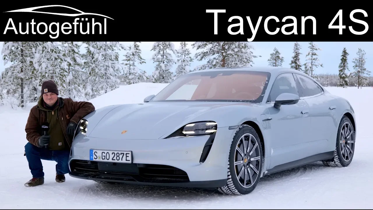 Porsche Taycan 4S FULL REVIEW with snow and ice electric AWD special - Autogefühl