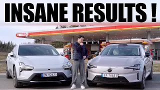 Volvo ES90 vs Polestar 4 | RANGE TEST @120KPH (75MPH)