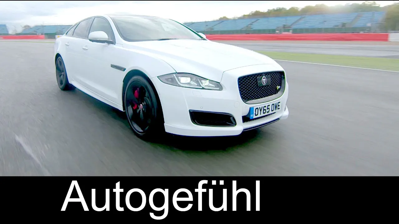 New Jaguar XJR Facelift 2016 Preview with XJ-R9LM Le Mans car at Silverstone