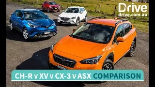 2017 Mazda CX-3 v Toyota C-HR v Subaru XV v Mitsubishi ASX Comparison | Drive.com.au