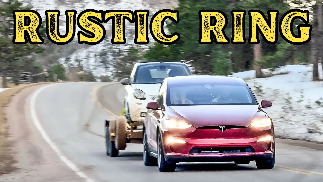 Tesla Model X Plaid Extreme Towing Test Loop! Rustic Ring 5,000lb