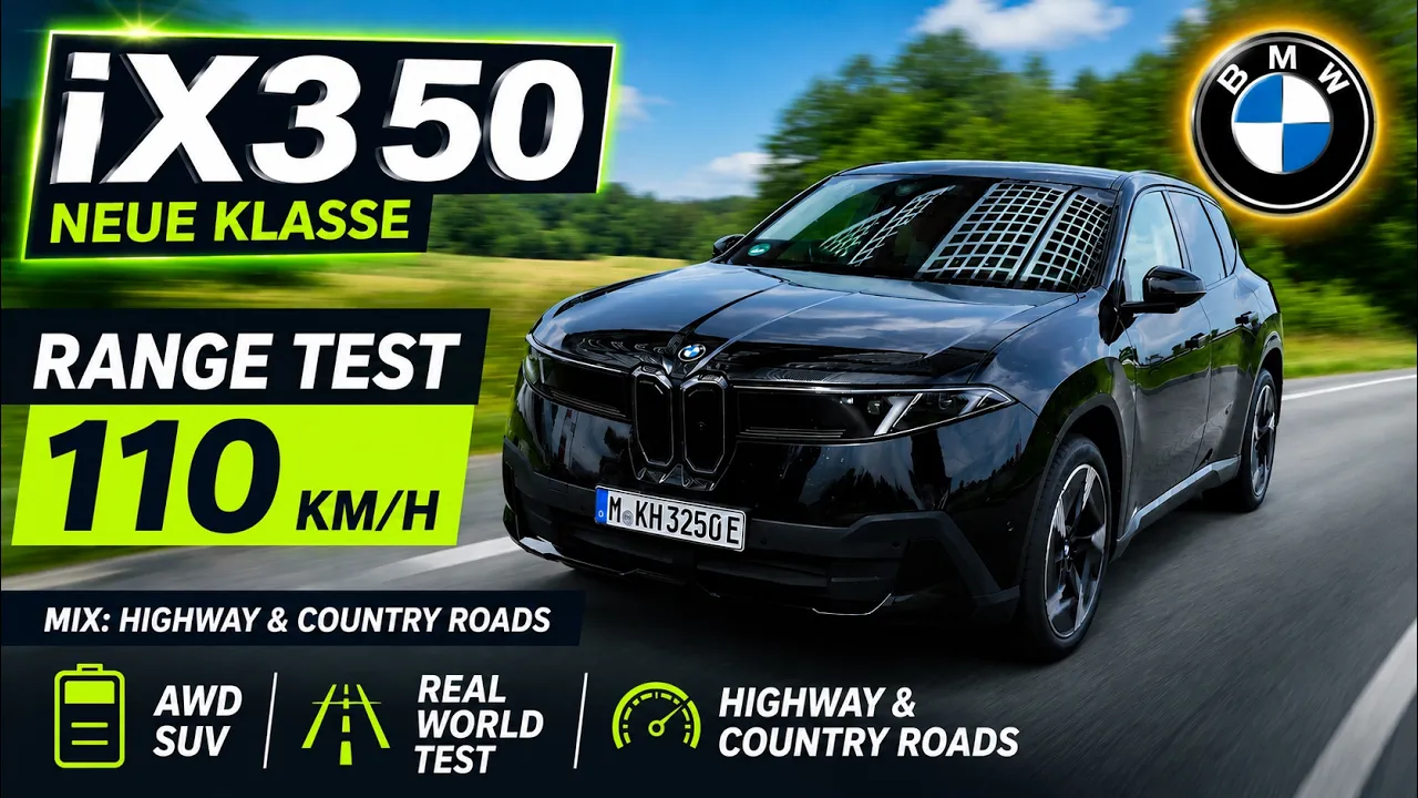 BMW iX3 xDrive50 (115 kWh) Range Test at 110 km/h (68 mph) – How Far Does the Neue Klasse Go?