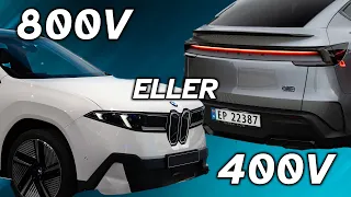 Hva er BEST av 800V og 400V-biler?