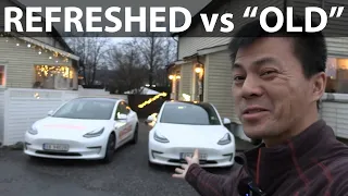 Side-by-side comparison between 2021 Model 3 vs 2019 Model 3