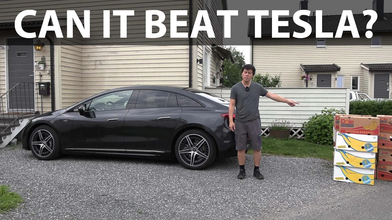 Mercedes EQE 43 AMG banana box test