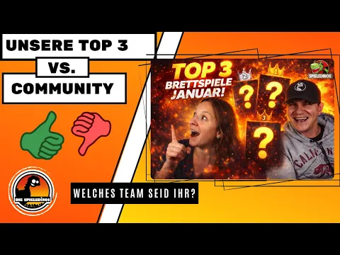 Top 3 Brettspiele des Monats | Team Melie vs. Team Angelo vs. Team Community Januar26