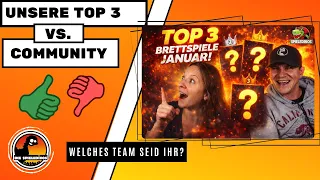 Top 3 Brettspiele des Monats | Team Melie vs. Team Angelo vs. Team Community Januar26