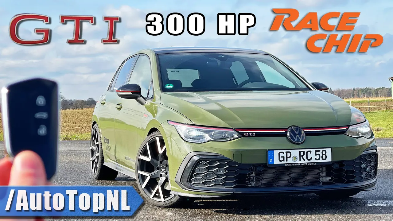300HP VW Golf GTI MK8 RaceChip REVIEW on AUTOBAHN [NO SPEED LIMIT] by AutoTopNL