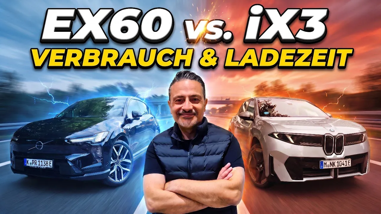 Autobahn-Realität: Volvo EX60 vs BMW iX3 – Verbrauch & Ladezeit im Check