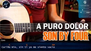 Cómo tocar &quot;A Puro Dolor&quot;  de Son By Four en Guitarra Acústica COMPLETO (HD) - christianvib