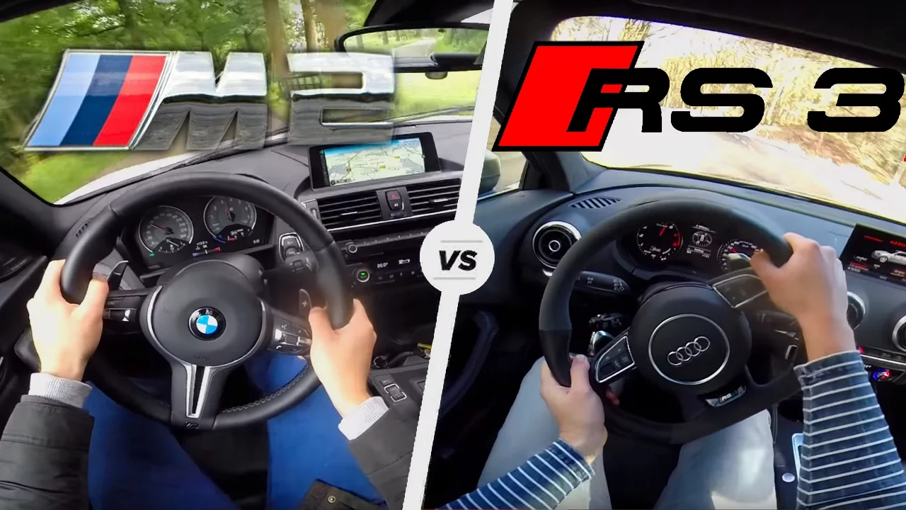 BMW M2 vs Audi RS3 | Acceleration Sound Exhaust POV Test Drive Launch Control