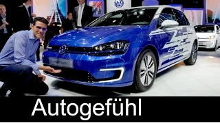 VW e-Golf Touch new 300 km as Volkswagen Golf Facelift preview - Autogefühl