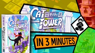 Cat and the Tower - How to Play in 3 minutes - Boardgame Ninja - Explainer