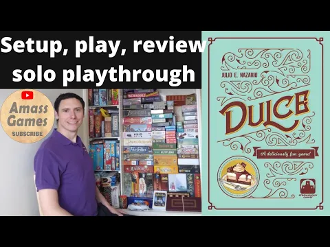 How to setup play and review plus solo playthrough Dulce board game Stronghold AmassGames desserts