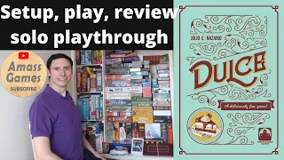 How to setup play and review plus solo playthrough Dulce board game Stronghold AmassGames desserts