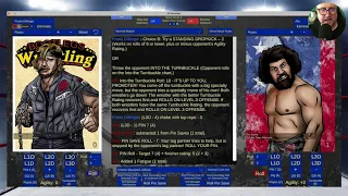 Steel Cage - Ronnie Gavin vs Terry Funk Filsinger Games Solo Card Dice Wrestling rpg OCW 27