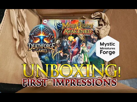 Unboxing MEGAQUEST AWAKENED by Deathforge Games + First Encounter! | Indie RPG Adventure Begins