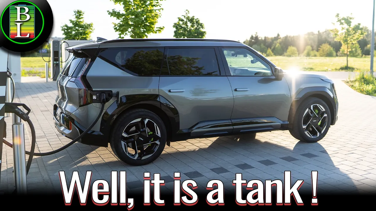 Kia EV9 GT Range Test 130 km/h (81 mph) – 508 HP Electric SUV on Autobahn