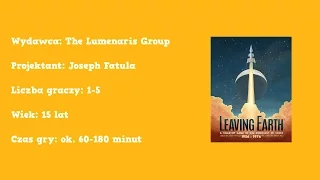 Leaving Earth recenzja gry planszowej