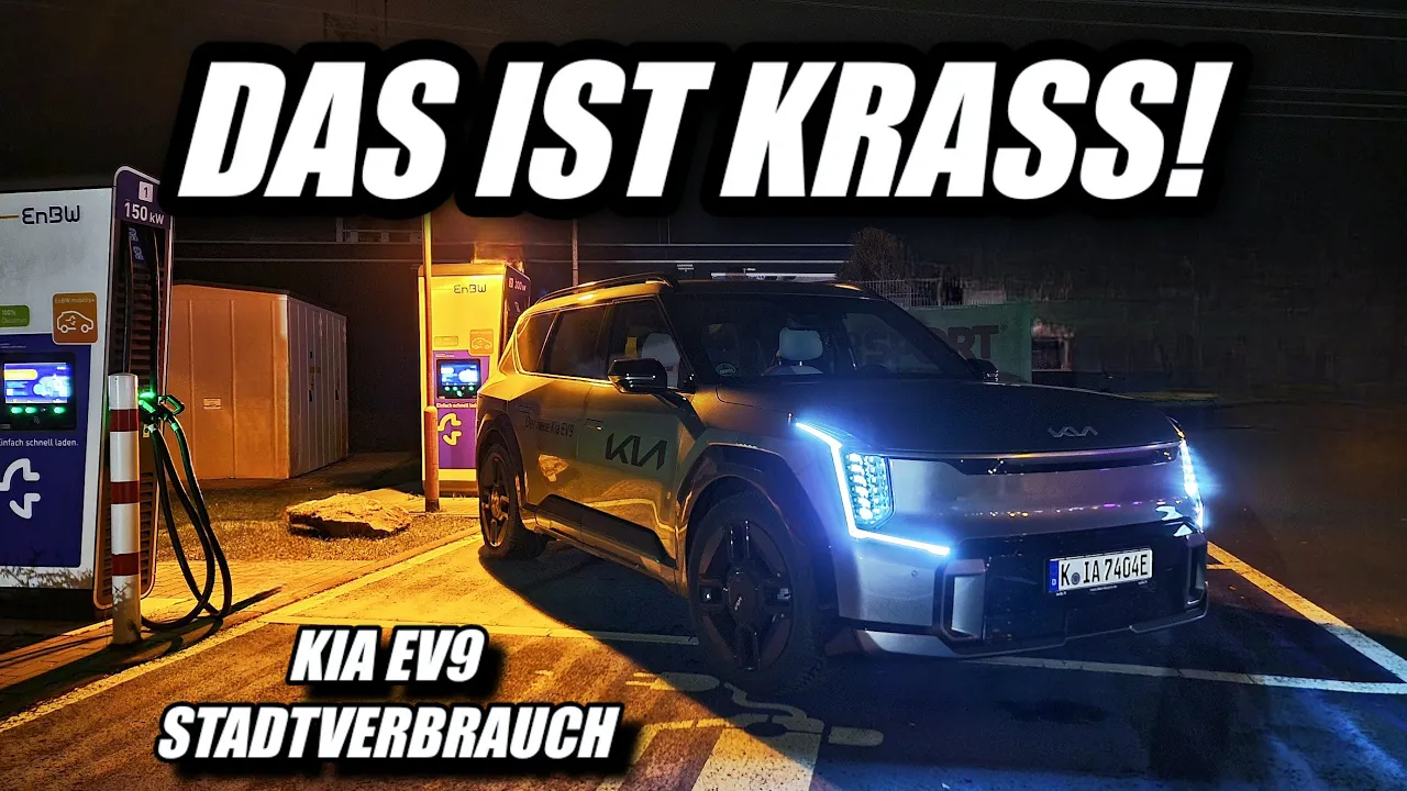 Fetter KIA EV9 Verblüfft mit Effizienz in der Stadt! + Led Matrix Licht Nachttest.