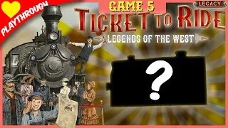 Ticket To Ride: Legends of the West - Game 5 (3 player legacy game live play) from Days Of Wonder