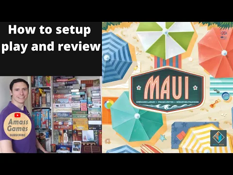 Maui cute abstract strategy board game how to setup play and review AmassGames 4K Next Move Azul