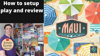 Maui cute abstract strategy board game how to setup play and review AmassGames 4K Next Move Azul