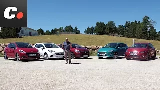 Ford Fiesta vs Seat Ibiza, Renault Clio, Opel Corsa, Peugeot 208 | Prueba Comparativa | coches.net