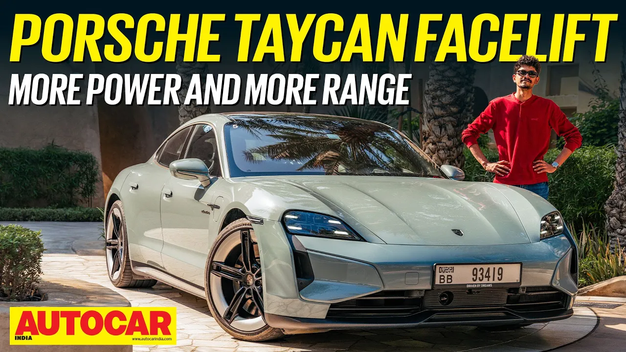 2025 Porsche Taycan facelift - The most fun-to-drive EV now even better | Drive | Autocar India