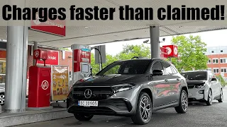 Mercedes-Benz EQA 10-80% SOC Charging Speed & Time Test!