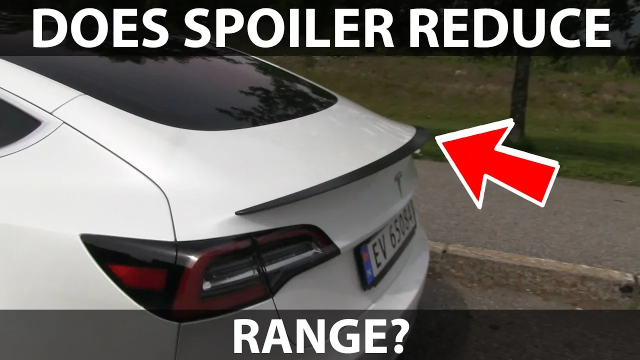 Tesla Model 3 spoiler energy test