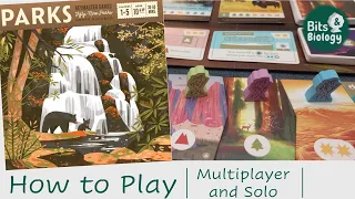 PARKS How to Play | multiplayer and solo rules | Bits & Biology