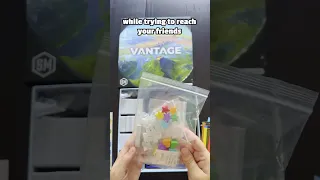 We open the Vantage board game before exploring the this vast world