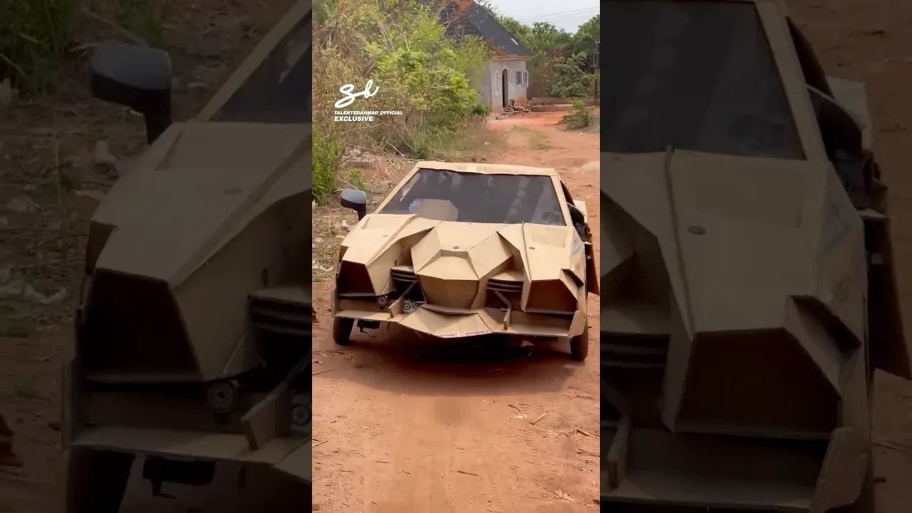 A $400 Cardboard Supercar! 🤯 #supercars #cars #cardboard