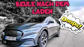 Delle nach dem Laden! Mustang Mach E Fehlkonstruktion an der Ladeklappe.