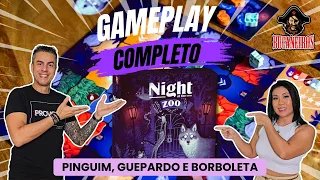 Gameplay com pinguim, guepardo e borboleta de Night at the Zoo da Bucaneiros