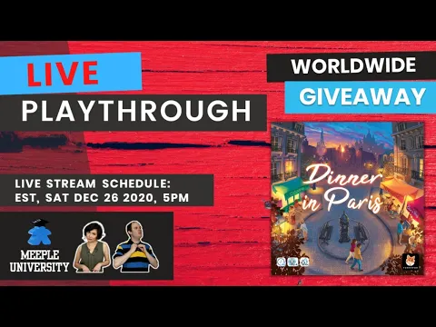 LIVE - Dinner in Paris - Playthrough & Worldwide Giveaway