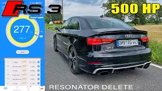 500HP AUDI RS3 Sedan *STAGE1* 0-100 100-200 1/4 MILE - SOUND & POV