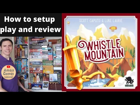How to play Whistle Mountain review setup board games AmassGames Bezier Stop cute #trains #boardgame