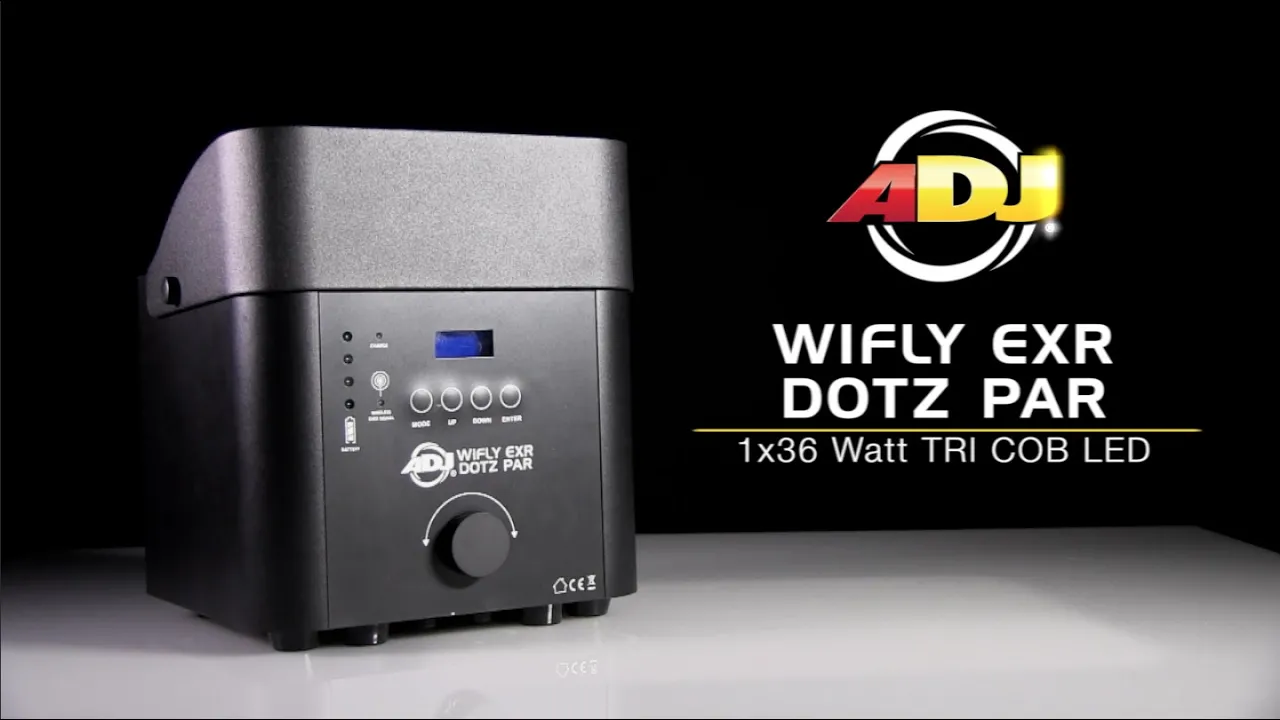 Product video thumbnail for ADJ American DJ WiFly EXR Dotz Par Battery-Powered RGB LED Light