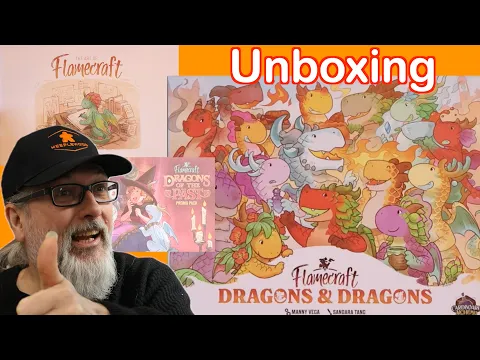 Unboxing Flamecraft Board Game Expansion: Dragons & Dragons | Includes Promos and Artbook