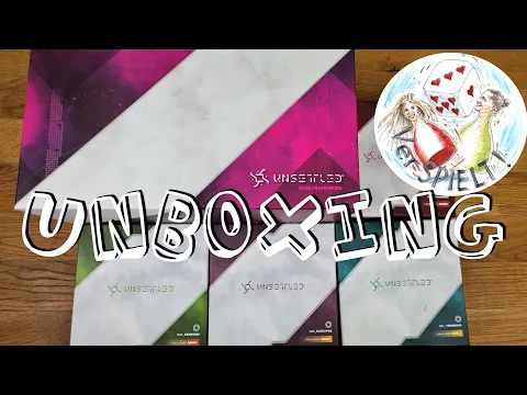 Unsettled Kickstarter Unboxing mit allen Planeten, Orange Nebula,