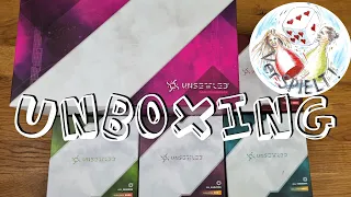 Unsettled Kickstarter Unboxing mit allen Planeten, Orange Nebula,
