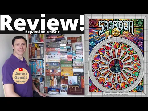 Sagrada dice placement abstract strategy board game review unboxing teaser AmassGames overview