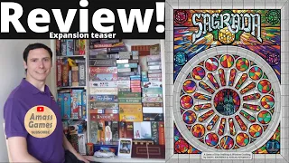 Sagrada dice placement abstract strategy board game review unboxing teaser AmassGames overview